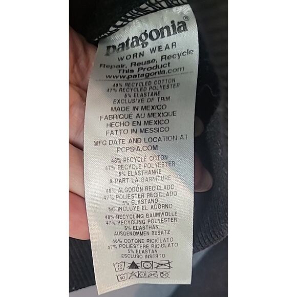 Patagonia Uprisal Hoodie Men’s Medium Black Logo Graphic Pullover Sweater - Picture 8 of 8